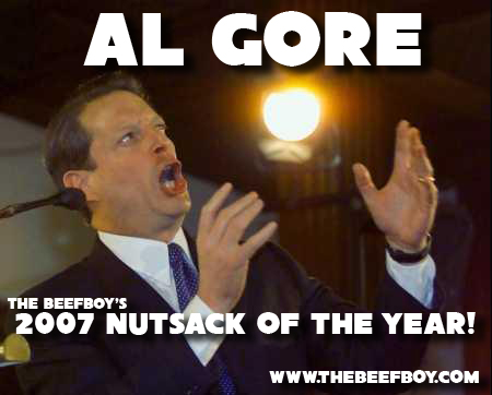 Al Gore, happy recipient of the Beefboy's Nutsack of the Year Award!